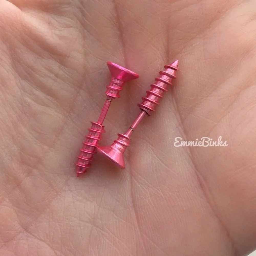 New 2 PAIR New Colors Stainless Steel | Easy To Wear | Trendy Design | Punk - Picture 9 of 16